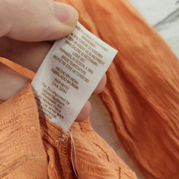 Free People The Best Blouse Women's Long-Sleeved Orange Button-Up Blouse XS - Picture 12 of 12